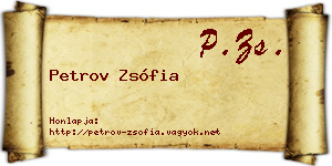 Petrov Zsófia névjegykártya